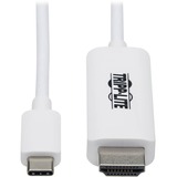 Eaton Tripp Lite Series USB-C to HDMI Adapter Cable (M/M), 4K, 4:4:4, Thunderbolt 3 Compatible, White, 6 ft. (1.8 m)