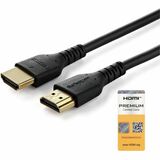 StarTech.com 2m Premium Certified HDMI 2.0 Cable with Ethernet - 6ft High Speed UHD 4K 60Hz HDR Durable Rugged Ultra HD HDMI Monitor Cord - 6.6ft/2m Premium Certified HDMI 2.0 with Ethernet; 4K 60Hz 4096x2160p/UHD/HDR10/Ultra wide/32 Ch Audio - TPE Jacket/high tensile strength aramid fiber/withstands 10000 bends/5000 insertions - For laptop/desktop; TV/monitor; Samsung/Sony/Apple TV