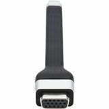 Eaton Tripp Lite Series USB-C to VGA Flat Adapter Cable (M/F), 1080p 60 Hz, Thunderbolt 3 Compatible, Black, 5 in. (12.7 cm)