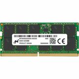Micron 32GB DDR5 SDRAM Memory Module - For Notebook, Server - 32 GB (1 x 32GB) - DDR5-4800/PC5-38400 DDR5 SDRAM - 4800 MHz Dual-rank Memory - CL40 - 1.10 V - ECC - Unbuffered - 262-pin - SoDIMM