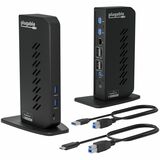Plugable USB 3.0 and USB-C Dual 4K Display Docking Station with DisplayPort and HDMI for Windows and Mac