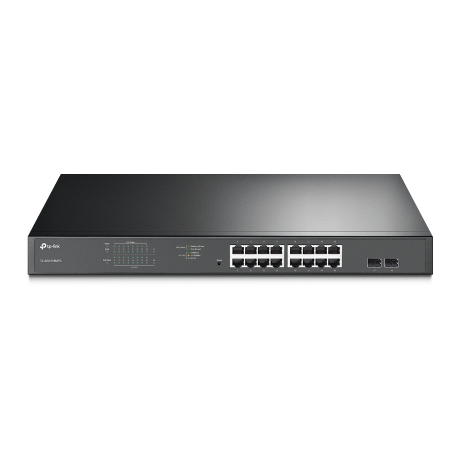 TP-Link TL-SG1218MPE - JetStream 16-Port Gigabit Easy Smart PoE/PoE+ Switch