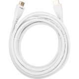 Rocstor Premium HDMI Cable with Ethernet - 4K/60Hz - 12 ft HDMI A/V Cable for HDTV, Cable Box, Satellite Receiver, Blu-ray Player, Computer, Projector, Gaming Console, Flat Panel Display, Monitor, Home Theater System, Audio/Video Device - First End: 1 x 19-pin HDMI 2.0 Digital Audio/Video - Male - Second End: 1 x 19-pin HDMI 2.0 Digital Audio/Video - Male - 18 Gbit/s - Supports up to 3840 x 2160 - Shielding - Gold Plated Connector - 28 AWG - White