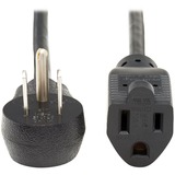 Eaton Tripp Lite Series Power Extension Cord, Right-Angle NEMA 5-15P to NEMA 5-15R - 10A, 120V, 18 AWG, 15 ft. (4.57 m), Black