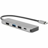Rocstor Premium Docking Station - for Monitor, Tablet, Desktop PC, Notebook - Charging Capability - USB Type C - 4K @ 60Hz, 4K - 3840 x 2160, 4096 x 2160 - 3 x USB Ports - 1 x USB 2.0 - 2 x USB Type-A Ports - USB Type-A - 1 x USB Type-C Ports - USB Type-C - HDMI - Silver - Wired - Windows 10, Windows 11, Windows 8, Android, ChromeOS, iPadOS, macOS 14, Mac OS X 13.0 Ventura, Mac OS X 12.0 Monterey, Mac OS X 11.0 Big Sur, Mac OS X 10.15 Catalina, ... - 100W - Portable