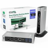 Plugable 16-in-1 Thunderbolt 4 Dock with 100W Charging, 4K Quad Monitor Setup for Thunderbolt 4 Windows Laptops