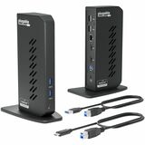 Plugable USB 3.0 and USB-C Universal Laptop Docking Station for Windows and Mac