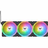 Thermaltake SWAFAN EX12 ARGB Sync PC Cooling Fan TT Premium Edition (3-Fan Pack) - 3 Pack - 4.72" Maximum Fan Diameter - 3 x Fan(s) - 57.11 CFM Maximum Airflow - 2000 rpm - Hydraulic Bearing - 2510-4 PIN PWM, 5V ARGB header-3PIN - ARGB LED - Black - 3 - Motherboard - 4.6 Year Life