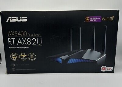 [21ASUSWR4port-RT-AX82U] ASUS wireless router Gigabit Ethernet Dual-band (2.4 GHz / 5 GHz) Black