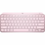 Logitech MX Keys Mini Minimalist Wireless Illuminated Keyboard, Compact, Bluetooth, USB-C - Rose