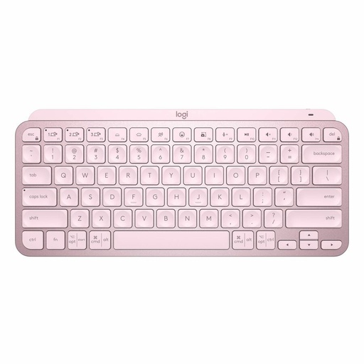 Logitech MX Keys Mini Minimalist Wireless Illuminated Keyboard, Compact, Bluetooth, USB-C - Rose