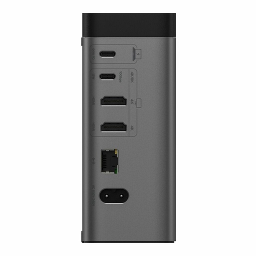Belkin 11-in-1 Triple Display USB-C Docking Station - 10 Gbps - 1xUSB-A, 4xUSB-C, 2xHDMI, 1xEthernet, 1x3.5mm Audio, 1xSD, 1xMicro SD - w/ USB-C Cable - Grey