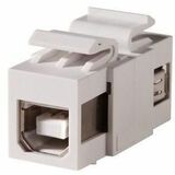 Ortronics Keystone, USB Type A-B, Feed-Thru, Reversible, Fog White