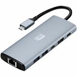Adesso AUH-4035 7 in 1 Docking Station, Supports USB C to x1 4K HDMI, 3x USB-A 3.2, 1x PD, 1x Micro SD, 1x SD Card