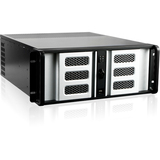 iStarUSA 4U Compact Stylish Rackmount Chassis - Rack-mountable - Black, Silver - Aluminum, Steel - 4U - 7 x Bay - ATX, Micro ATX Motherboard Supported - 3 x Fan(s) Supported - 4 x External 5.25" Bay - 1 x External 3.5" Bay - 2 x Internal 3.5" Bay - 7x Slot(s) - 2 x USB(s)
