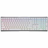 CHERRY XTRFY MX 3.0S Gaming Keyboard - Wired/Wireless Connectivity - Bluetooth/RF - 5.2 - 33 ft - 2.40 GHz - USB Type A Interface - RGB LED - Windows Lock Key, CHERRY Button, Calculator, Next Track, Previous Track, Play/Pause Hot Key(s) - Windows 10, Windows 11, Windows 7, Windows 8 - English (US) - PC - Aluminium - Mechanical/MX Keyswitch - AAA Battery Size Supported - White