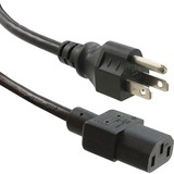 Unirise Standard Power Cord - For Desktop Computer, Monitor - 125 V AC / 15 A - Black - 6 ft Cord Length - NEMA 5-15P / IEC 60320 C13