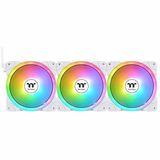 Thermaltake SWAFAN EX12 ARGB Sync PC Cooling Fan TT Premium Edition (3-Fan Pack) - 3 Pack - 4.72" Maximum Fan Diameter - 3 x Fan(s) - 57.11 CFM Maximum Airflow - 2000 rpm - Hydraulic Bearing - 2510-4 PIN PWM, 5V ARGB header-3PIN - ARGB LED - White - 3 - Motherboard - 4.6 Year Life