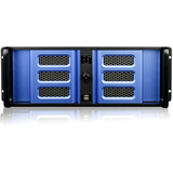 iStarUSA D Storm D-400-6SE System Cabinet - Rack-mountable - Blue, Black - Zinc-coated Steel, Aluminum - 4U - 10 x Bay - ATX, Micro ATX Motherboard Supported - 2 x Fan(s) Supported - 6 x External 5.25" Bay - 2 x External 3.5" Bay - 2 x Internal 3.5" Bay - 7x Slot(s) - 2 x USB(s)