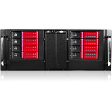 iStarUSA D Storm D-410-DE8 System Cabinet - Rack-mountable - Black, Red - Zinc-coated Steel - 4U - 8 x Bay - ATX, EATX, Micro ATX Motherboard Supported - 2 x Fan(s) Supported - 8 x External 3.5" Bay - 7x Slot(s) - 1 x USB(s)