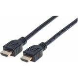 Manhattan In-wall CL3 High Speed HDMI Male to Male Cable with Ethernet, Black, 3 ft