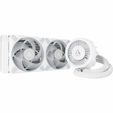 Arctic Liquid Freezer III 240 A-RGB Cooling Fan/Radiator/Pump - 2 x Fan(s) - 48.82 CFM Maximum Airflow - 2000 rpm - Fluid Dynamic Bearing - 3-Pin A-RGB Connector + 3-Pin Plug, 4-Pin PWM Connector - Compatible Intel Socket: Socket LGA-1851, LGA-1700 - Compatible AMD Socket: AM5, AM4 - ARGB LED - White - Aluminum Radiator - CPU, Processor