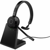 Jabra Evolve 65 TE Headset - Mono - Wireless - Bluetooth - 100 ft - 20 Hz to 20 kHz - Over-the-head, On-ear - Monaural - Supra-aural - Electret Condenser, Uni-directional Microphone - Black