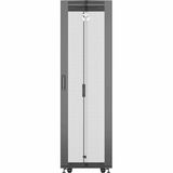VERTIV VR Rack VR3100 Rack Cabinet - For Server, Storage, Switch, Router, PDU, UPS, KVM Switch - 42U Rack Height - 19" Rail Depth Enclosed Cabinet - Black - Powder Coated Steel - 2253.12 lb Dynamic/Rolling Weight Capacity - 2998.29 lb Static/Stationary Weight Capacity