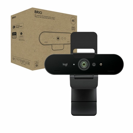 Logitech Brio 4K Webcam for Business, biometrics login with Windows Hello, Works with Microsoft Teams, Zoom, Google Meet, PC/Mac