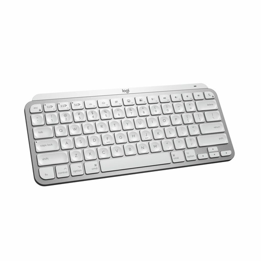 Logitech MX Keys Mini for Mac Minimalist Wireless Illuminated Keyboard, Bluetooth, Backlit Keys, USB-C, Metal Build, Pale Grey