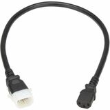 Eaton Tripp Lite Series PDU Power Cords, C13 to P-Lock C14 - Heavy-Duty, 15A, 250V, 14 AWG, 2 ft. (0.6 m), Black, 6 Pack