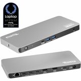 Plugable USB C Docking Station 5 Monitors, 140W DisplayLink Dock Connects up to Five 4K Displays for MacBook Windows Thunderbolt 4 Laptops