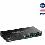 TRENDnet 7-Port Multi-Gig PoE+ Switch, 5 x 1G RJ-45 PoE+ BASE-T Ports, 2 x 2.5G RJ-45 PoE+ Ports, 20Gbps Switching Capacity, Wall Mountable, Network Ethernet Switch, Lifetime Protection, Black,TPE-TG327