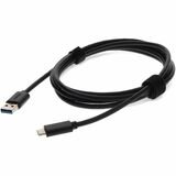 AddOn 6ft USB C 3.1 Male to USB A 3.0 Male Black Adapter Cable