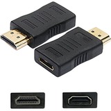 AddOn 5-Pack of HDMI 1.1 Male to HDMI 1.1 Female Black Adapters For Resolution Up to 1920x1200 (WUXGA)