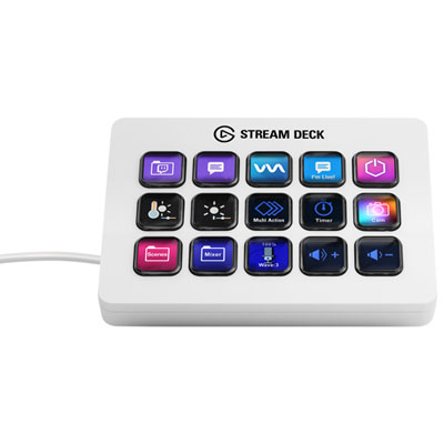 [17Elgato-StreamDeck] Elgato Stream Deck - 15 Keys - USB - White