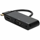 AddOn USB-C 3.1 Male to HDMI Female, VGA Female, USB-A 2.0 Female Black Adapter