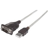 Manhattan - 1.48 ft Serial/USB Data Transfer Cable for Digital Camera, Bar Code Reader, GPS, Telescope, Modem, CNC Machine, Embroidery Machine, Fuel Injection Controller, PDU, Network Switch, Computer, ... - 256 kbit/s - Gold Plated Contact - 24 AWG