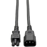 Eaton Tripp Lite Series Laptop Power Adapter Cord, C14 to C5 Adapter - 7A/125V or 2.5A/250V, 18 AWG, 6 ft. (1.83 m), Black