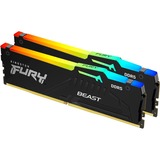 Kingston FURY Beast 64GB (2 x 32GB) DDR5 SDRAM Memory Kit - For Desktop PC, Motherboard - 64 GB (2 x 32GB) - DDR5-5200/PC5-41600 DDR5 SDRAM - 5200 MHz Dual-rank Memory - CL40 - 1.25 V - Non-ECC - Unbuffered - 288-pin - DIMM - Lifetime Warranty