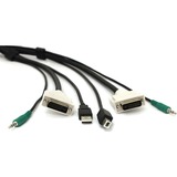 Black Box DVI KVM Cable - USB A-B, 3.5mm Audio, 10-ft. (3.0-m)