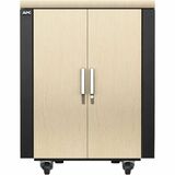 APC by Schneider Electric NetShelter CX Rack Cabinet - For Server - 18U Rack Height x 19" Rack Width - Gray, Oak - 700 lb Dynamic/Rolling Weight Capacity - 1826 lb Static/Stationary Weight Capacity