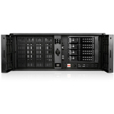 iStarUSA 4U Compact Stylish 4x3.5" Trayless Hotswap Rackmount Chassis - Rack-mountable - Black, Black, Black - Plastic, Zinc-coated Steel - 4U - 10 x Bay - ATX, Micro ATX Motherboard Supported - 2 x Fan(s) Supported - 4 x External 5.25" Bay - 5 x External 3.5" Bay - 1 x Internal 3.5" Bay - 7x Slot(s) - 2 x USB(s)