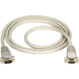 Black Box Serial Extension Cable (with EMI/RFI Hoods) - DB-9 Male Serial - DB-9 Female Serial - 20ft - Beige