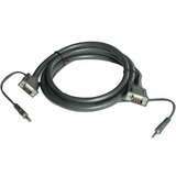 Kramer 15-pin HD (M) to 15-pin HD (M) & 3.5mm Stereo Audio Cable - 35 ft Mini-phone/VGA A/V Cable for Audio/Video Device - First End: 1 x 15-pin HD-15 - Male, 1 x Mini-phone Stereo Audio - Male - Second End: 1 x 15-pin HD-15 - Male, 1 x Mini-phone Stereo Audio - Male - Shielding - Gold Plated Contact - Black