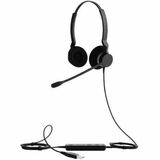Jabra BIZ 2300 Headset - Stereo - USB - Wired - 32 Ohm - 70 Hz to 16 kHz - Over-the-head - Binaural - Ear-cup - 7.71 ft Cable - Noise Cancelling Microphone - Noise Canceling