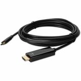 AddOn 6ft USB C Male to HDMI (4K) Male Black Cable