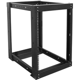 Claytek 15U 1100mm Adjustable Open Frame Server Rack with 2U Cable Management