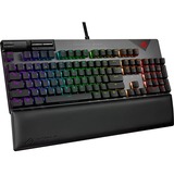 Asus Strix Flare II Gaming Keyboard - Cable Connectivity - USB 2.0 Interface - RGB LED - Dial, Volume Control, Mute, Play/Pause, Forward, Skip Hot Key(s) - PC - Mechanical Keyswitch - Gunmetal