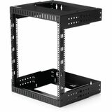 StarTech.com 2-Post 12U Heavy-Duty Wall Mount Network Rack, 19" Open Frame Server Rack with Adjustable Depth, Data Rack for IT Equipment~